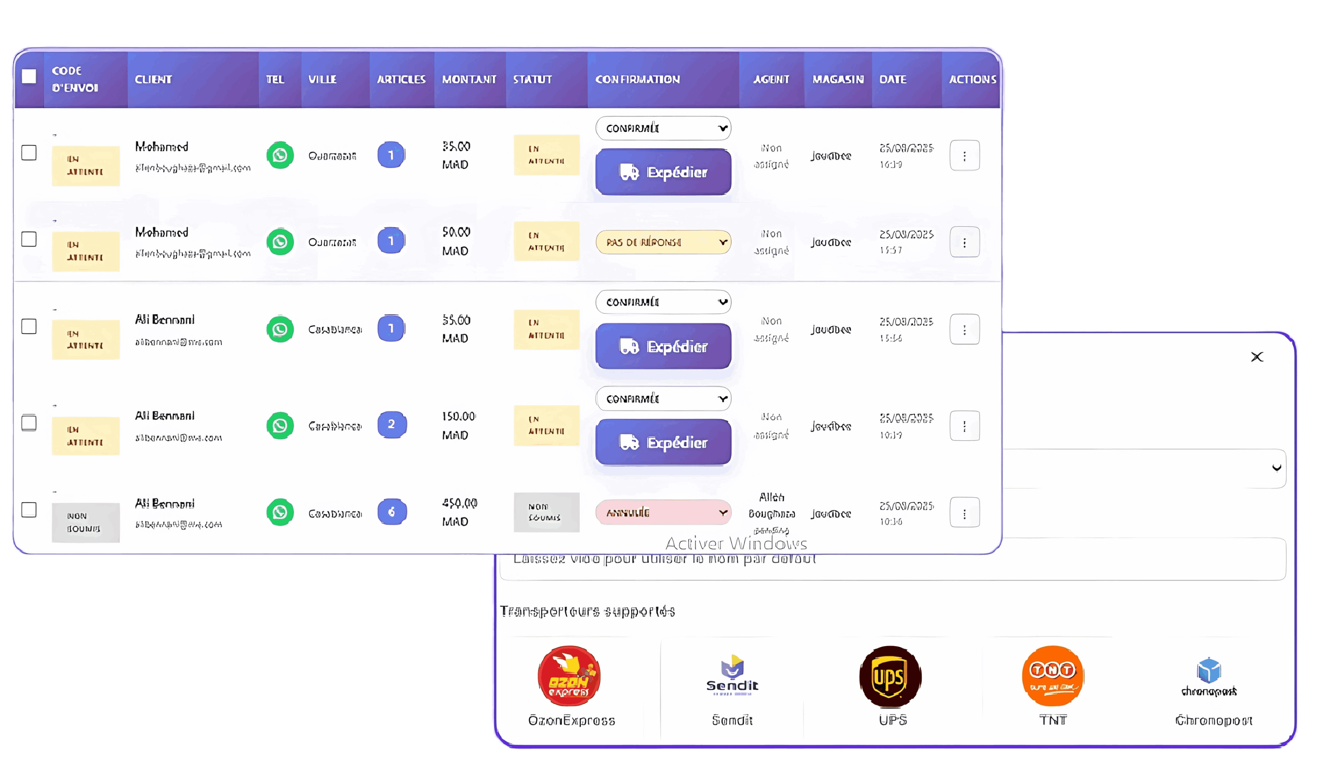 OBGecom Order Management Screenshot